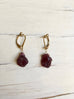 Garnet Raw Stone Earrings