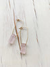 Rose Quartz Oblong Hoop
