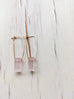 Rose Quartz Oblong Hoop