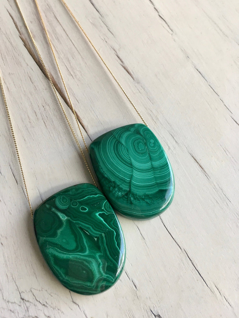 Malachite Pendant Necklace