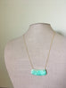 Chrysoprase Curved Bar Necklace