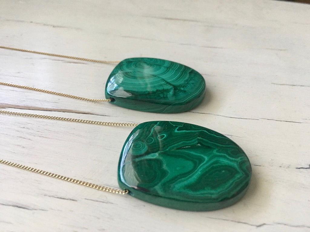 Malachite Pendant Necklace
