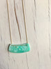 Chrysoprase Curved Bar Necklace