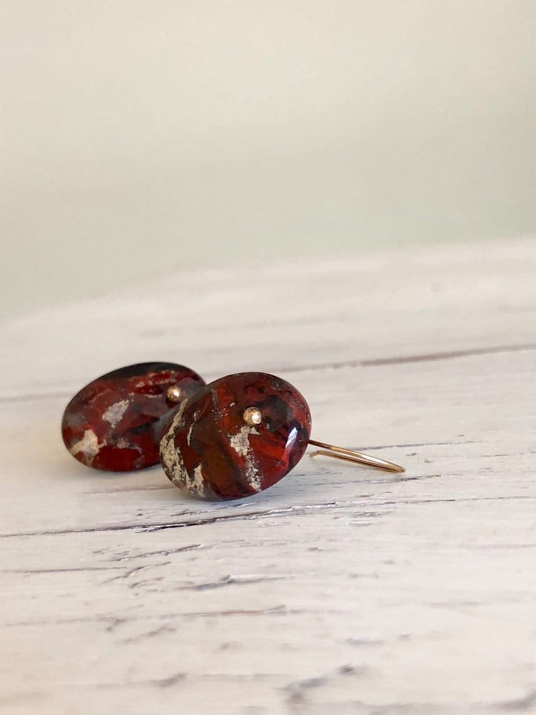Jasper Slice Earrings