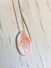 Peach Scolecite Oval Necklace