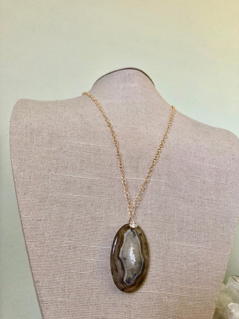 Montana Agate Pendant Necklace