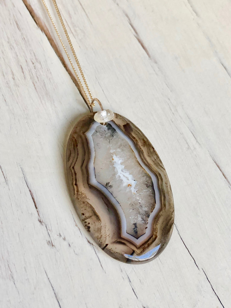 Montana Agate Pendant Necklace