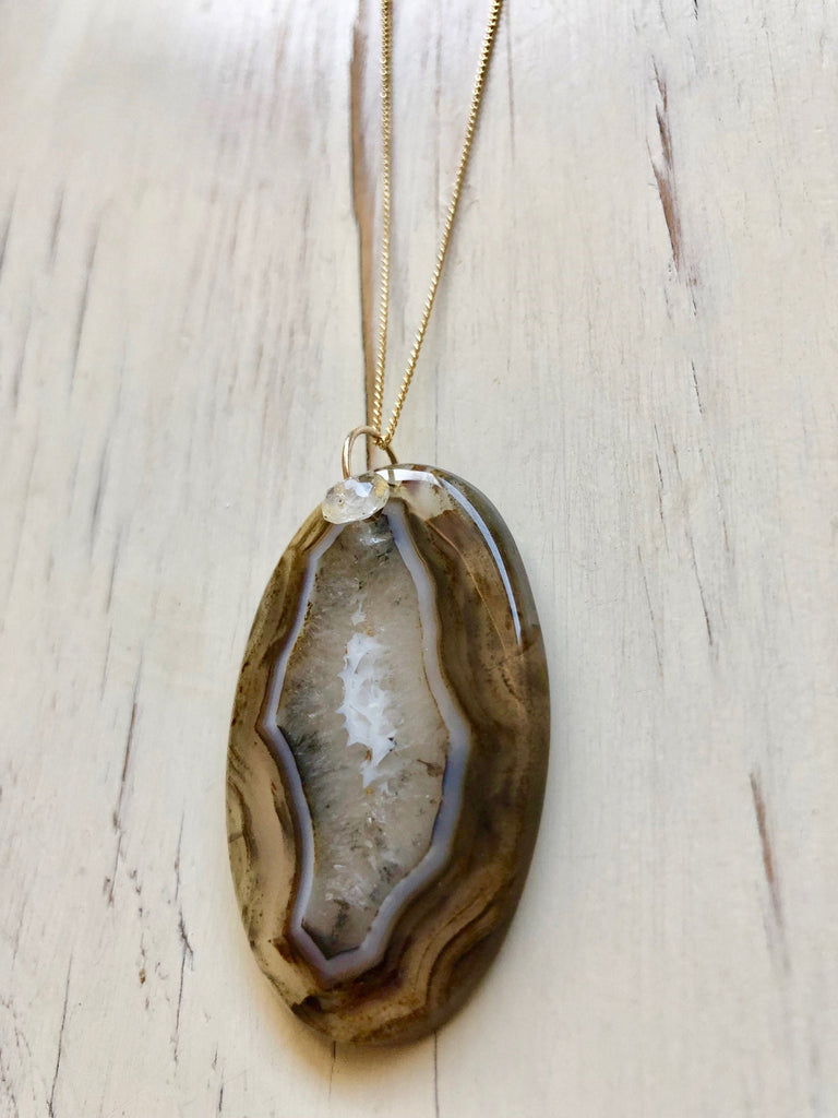Montana Agate Pendant Necklace