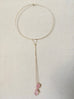 Rose Quartz Lariat Necklace