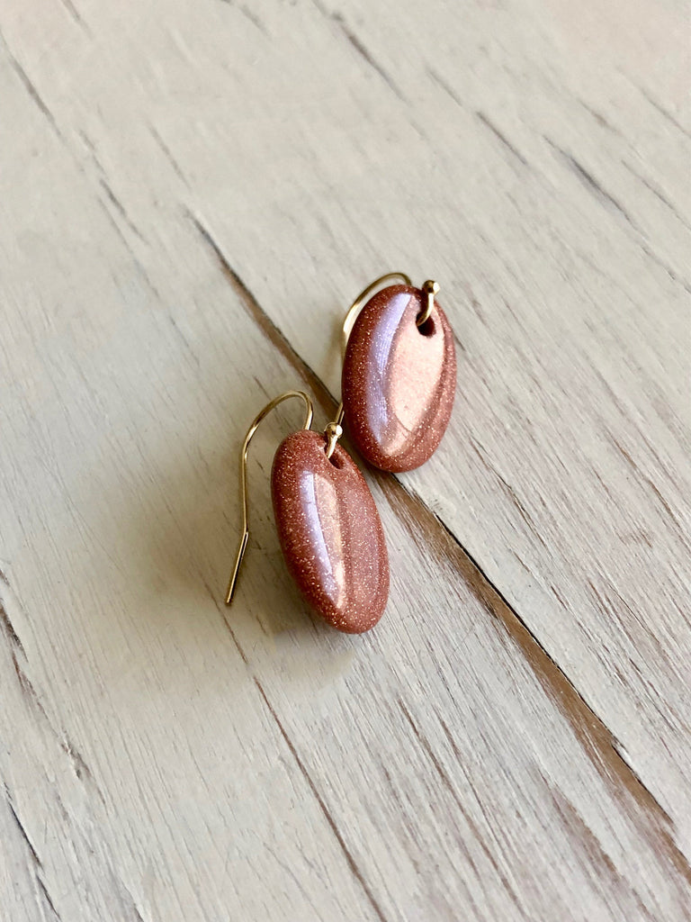Goldstone Slice Earrings
