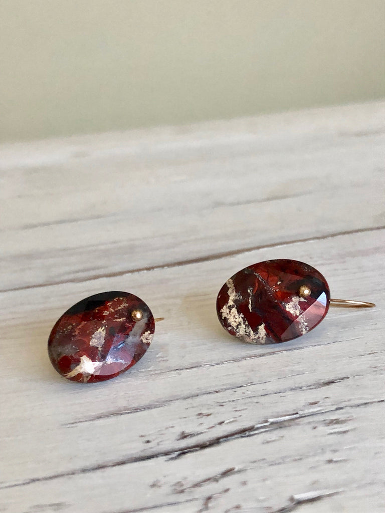 Jasper Slice Earrings