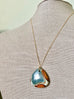 Polychrome Jasper Teardrop Pendant Necklace