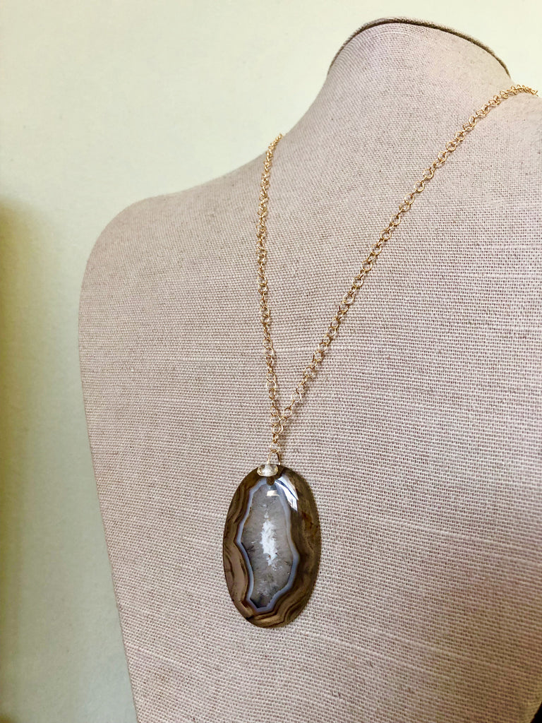 Montana Agate Pendant Necklace