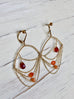 Carnelian Gold Drape Earrings Carnelian