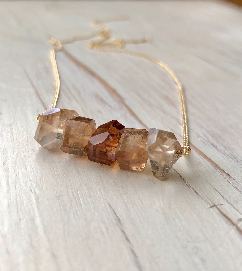Topaz Bar Necklace