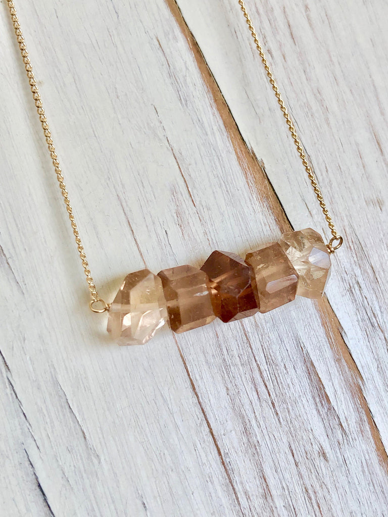Topaz Bar Necklace