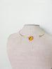 Citrine Choker Raw Gemstone Necklace