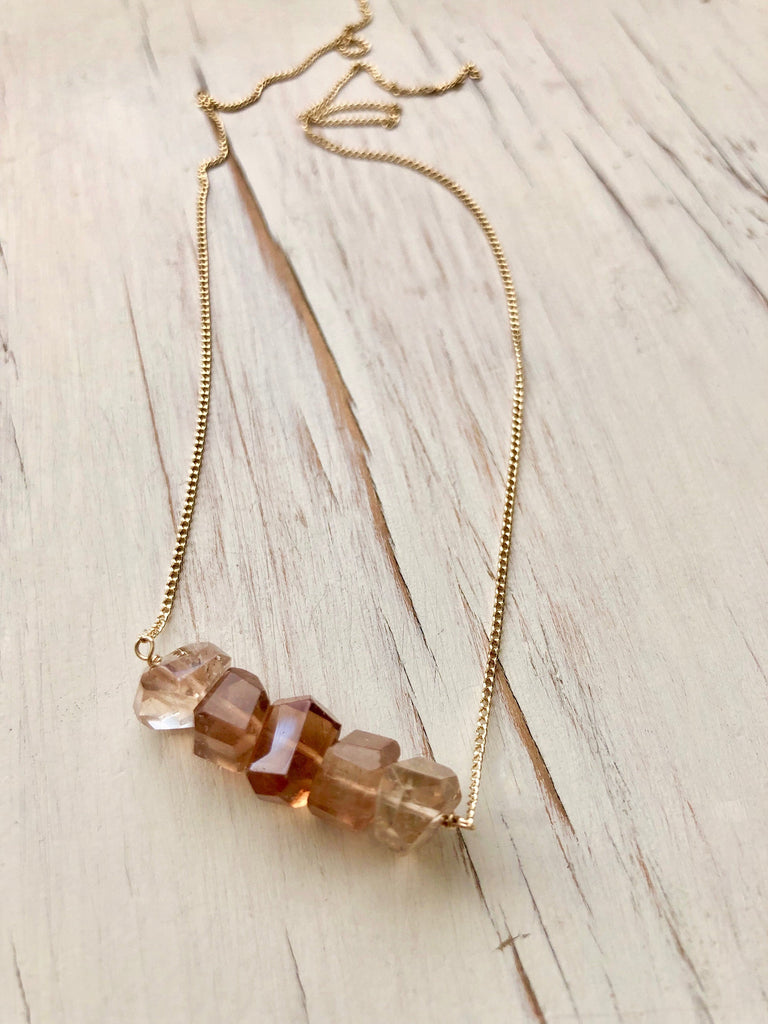 Topaz Bar Necklace