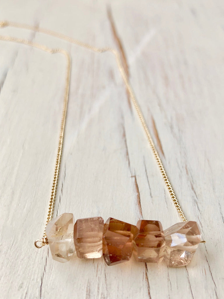 Topaz Bar Necklace