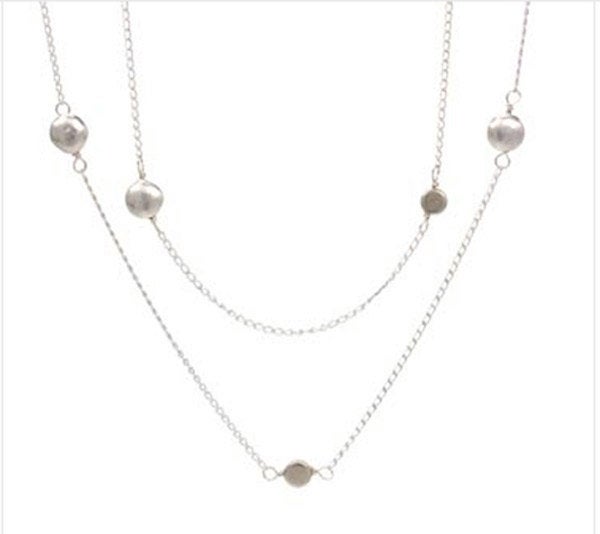 Long Gold Coin Necklace