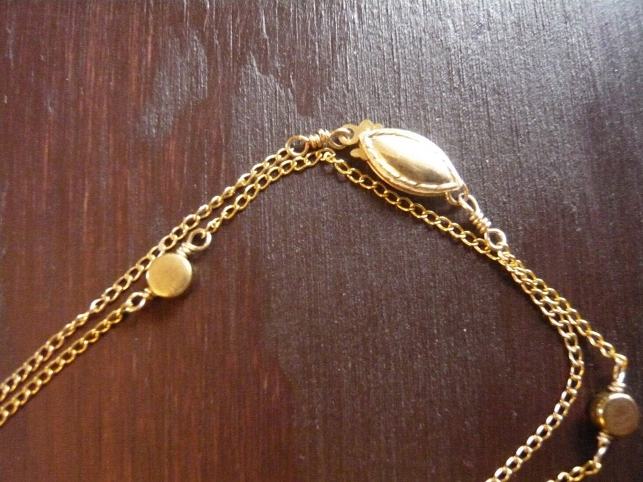 Long Gold Coin Necklace