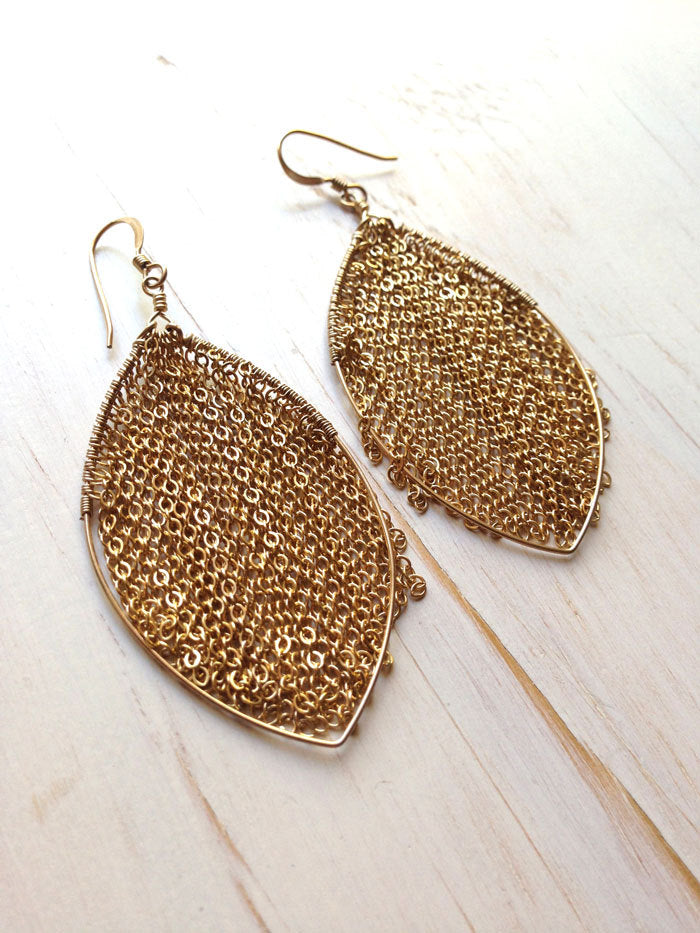 Gold Filled Chain Shimmer Earrings