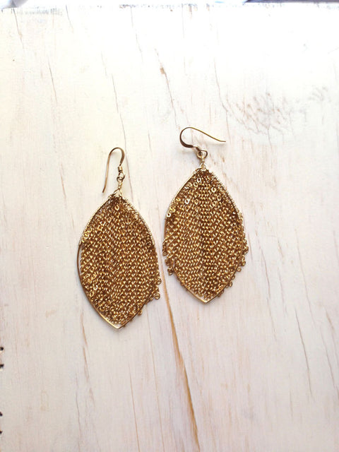 Gold Filled Chain Shimmer Earrings