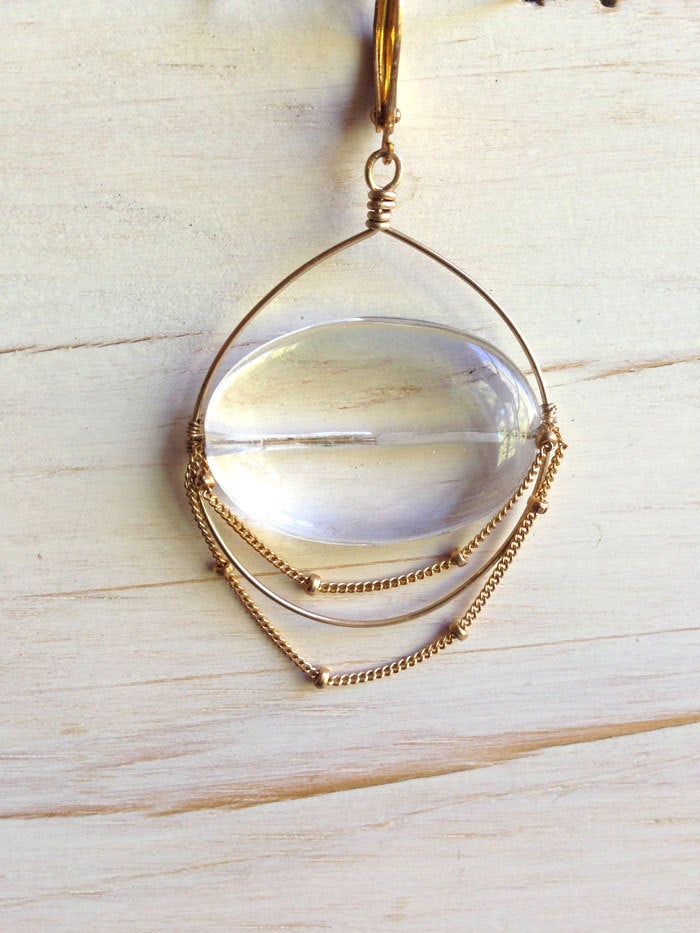 Crystal Quartz Drop Earring