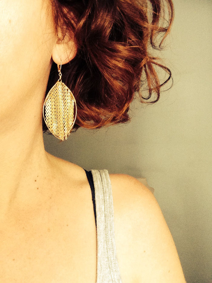 Gold Filled Chain Shimmer Earrings