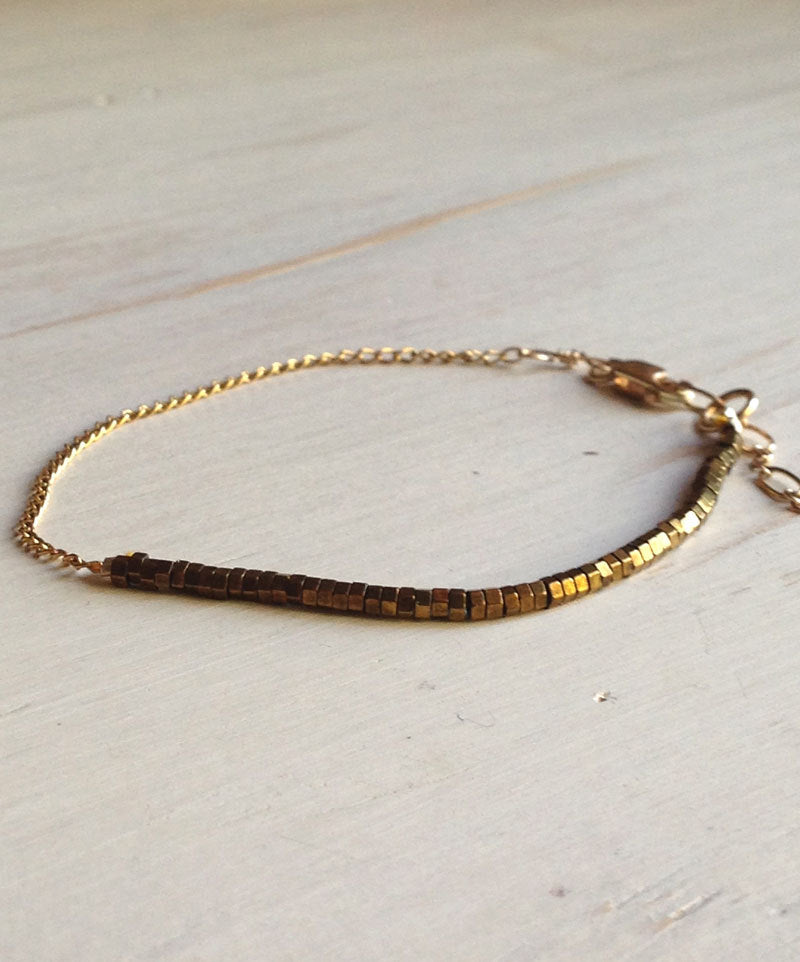 Hematite Gold Filled Bracelet