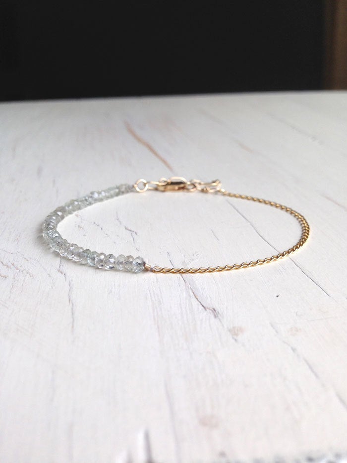 Rutilated Quartz Faceted Bracelet