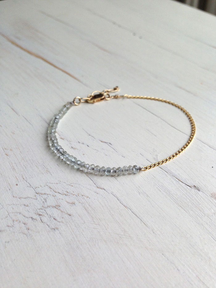 Rutilated Quartz Faceted Bracelet