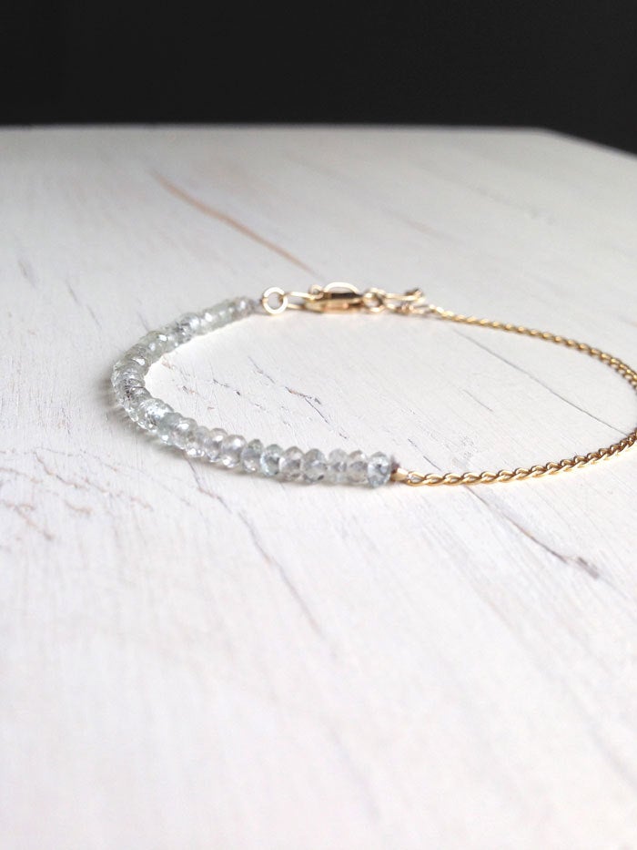Rutilated Quartz Faceted Bracelet