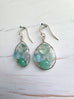 Aquamarine Chalcedony Frame Earring