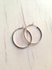 Classic Silver Metal Beaded Hoops