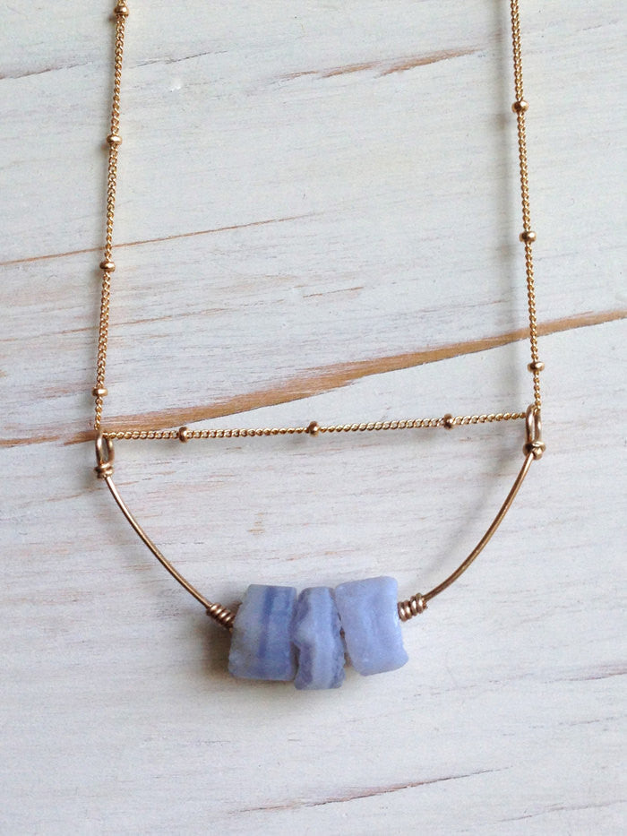 Blue Lace Agate Necklace