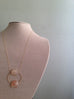 Garnet Necklace Peach Adventurine Pendant