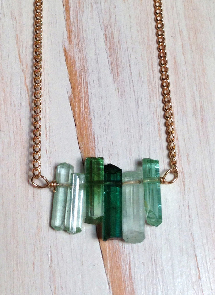 Tourmaline Tiny Shard Necklace