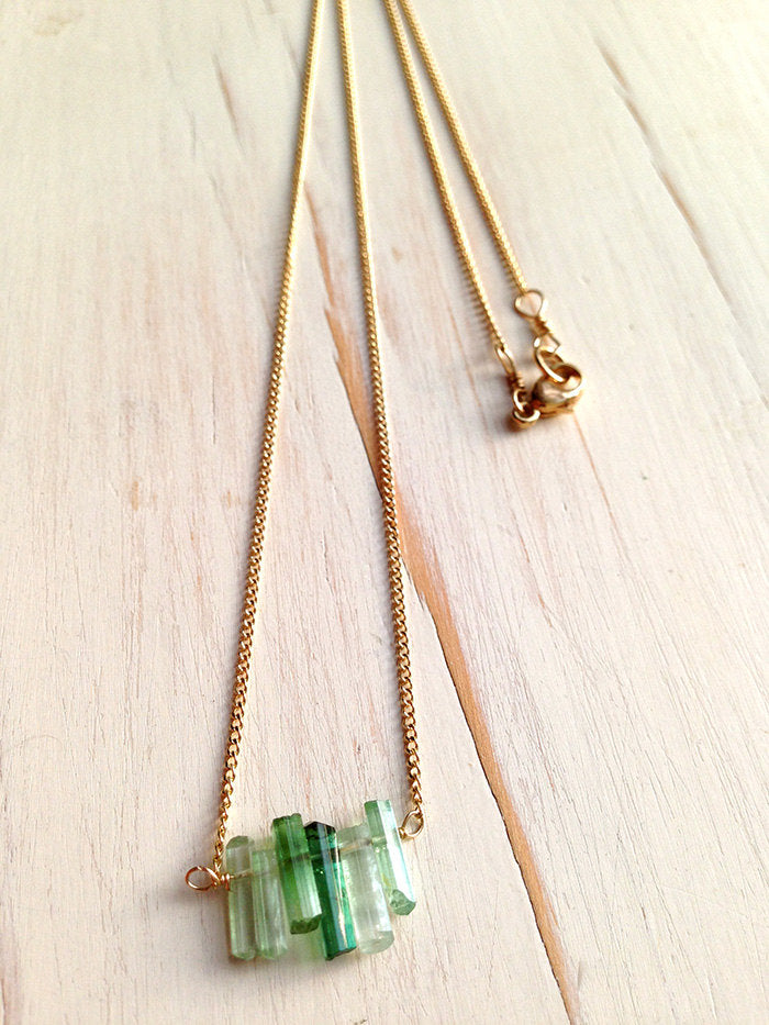 Tourmaline Tiny Shard Necklace