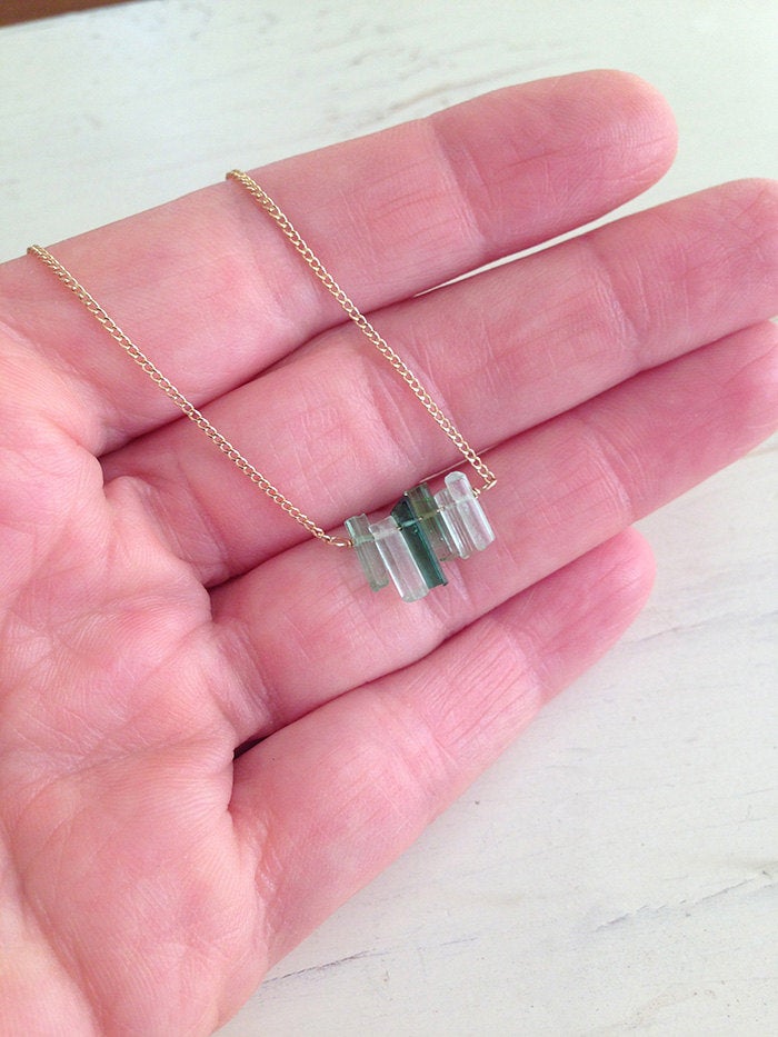 Tourmaline Tiny Shard Necklace