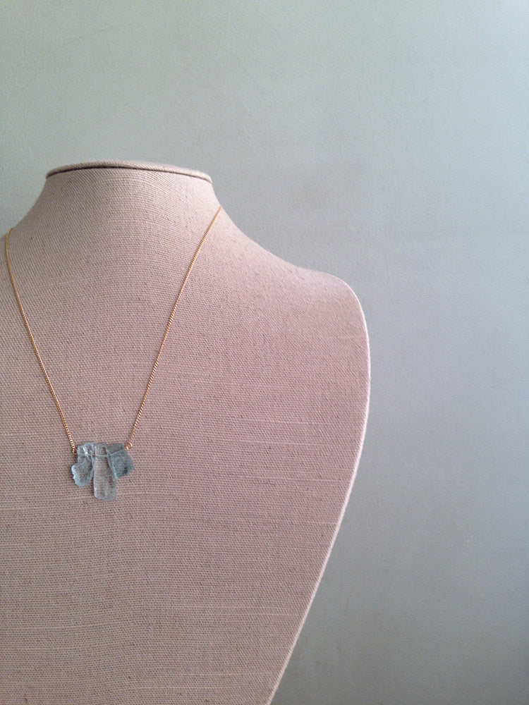 Raw Aquamarine Pendant Necklace