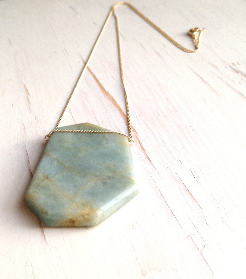 Aquamarine Pendant Necklace