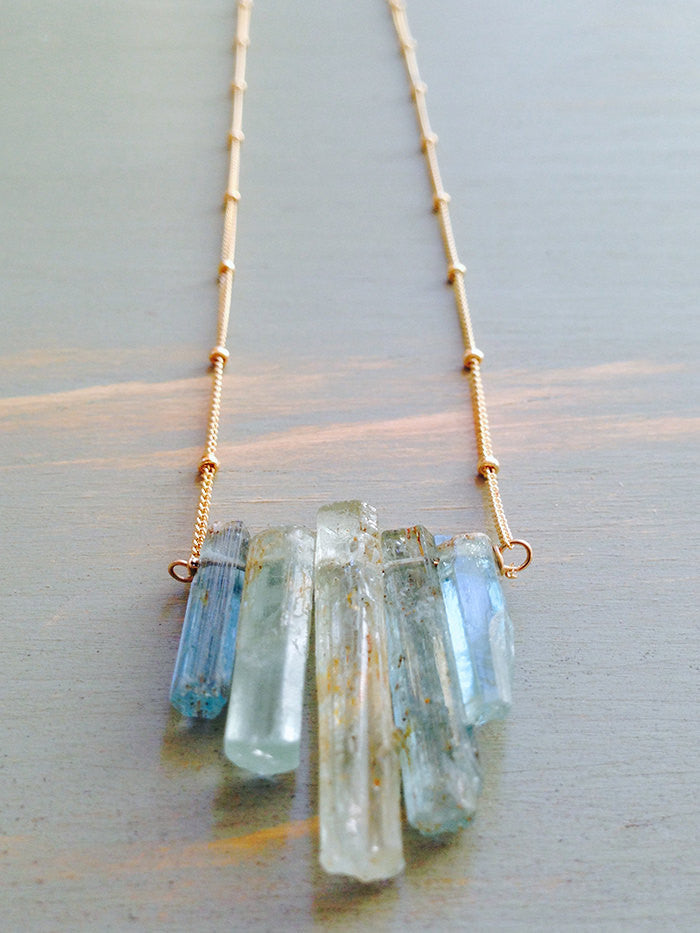 Aquamarine Raw Shard Necklace
