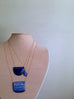 Lapis Slab Geometric Necklace
