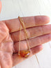 Citrine Faceted Drop Necklace