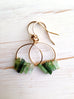 Tourmaline Tiny Shard Hoops