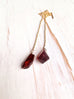 Raw Garnet Earrings