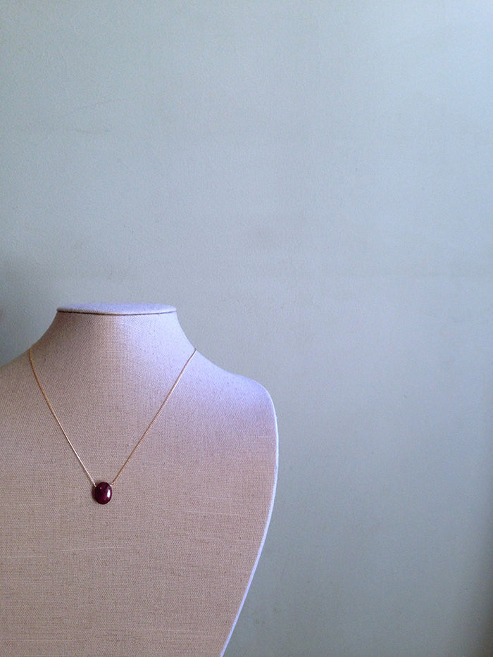 Ruby Oval Necklace