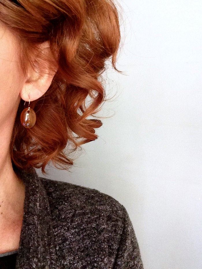 Carnelian Slice Earrings