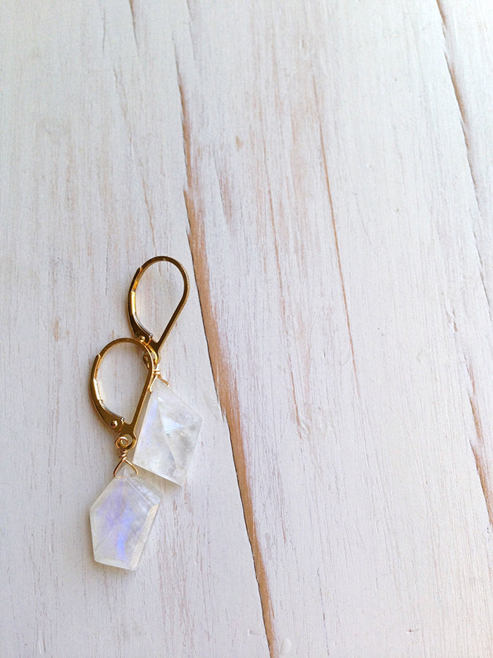 Moonstone Jag Earrings
